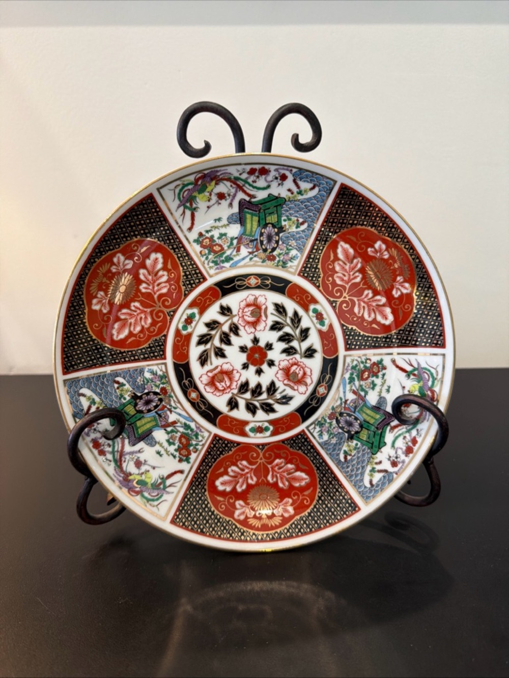 Vintage Imari Japan Heritage Mint Decor Gold Trim Porcelain Plate 8”
